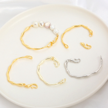 DIY Personalized Fashion Bracelet: Baroque Style Irregular Half Bangle with Adjustable Branch Shape