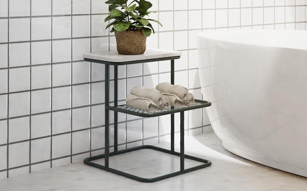 Bath Storage Metal Shelf