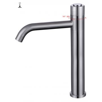 360-rotating above counter basin Button Handle basin faucet