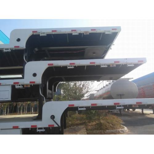 3 trục 60 tấn 13M Container Carrier đã qua sử dụng Xe tải phẳng Trailer