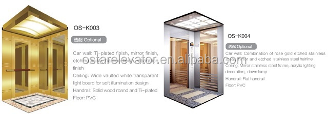 Elevators Cabin Passenger Elevator 450kg Capacity Elevator