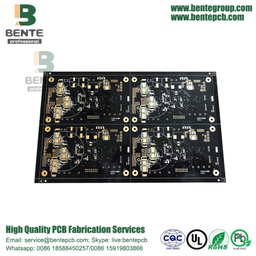 Black Ink 2 Layers PCB Prototype PCB FR4 Tg135 ENIG
