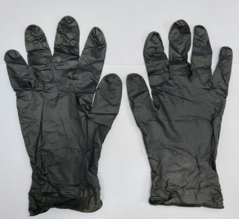 Schwarze nitrile Handschuhe, schwarze Nitrilarbeitshandschuhe