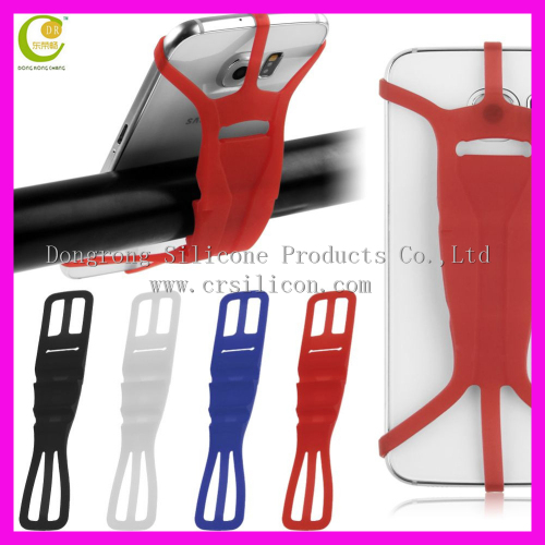 Wholesale Large Stocks Strong Unbreakable Elastic Mount Silicone Band Bicycle Phone Holder For All Brand Phones