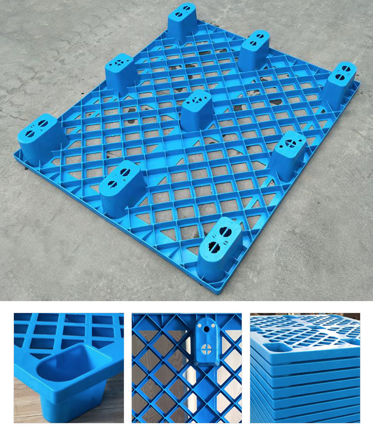 KELIGHT HDPE Single Side Stacking Plastic Pallet for Shop, Packing Tray/