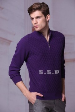 Classic Mens Cashmere Zip Neck Sweater