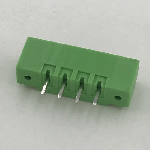 Morsettiera verde PCB ad angolo retto passo 3,81 mm