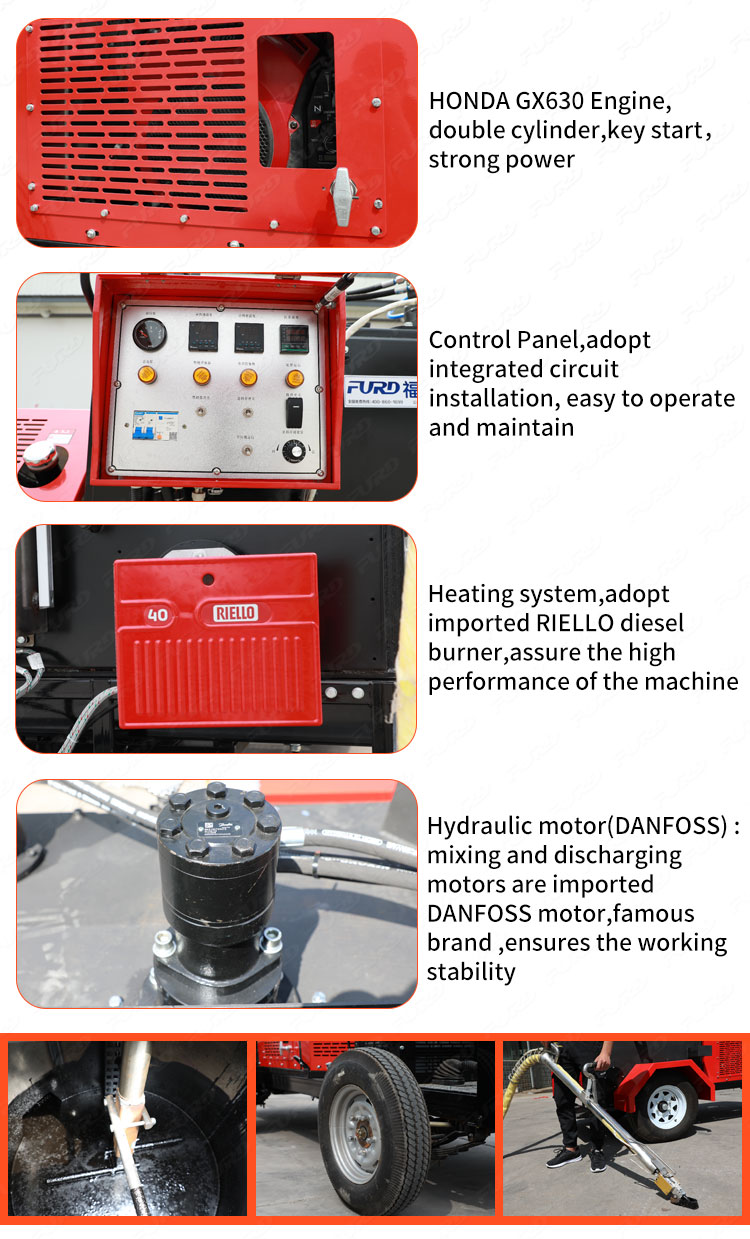 350L asphalt crack sealing machine