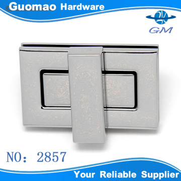 metal nickel woman bag lock,conference bag cheap twist lock accessories