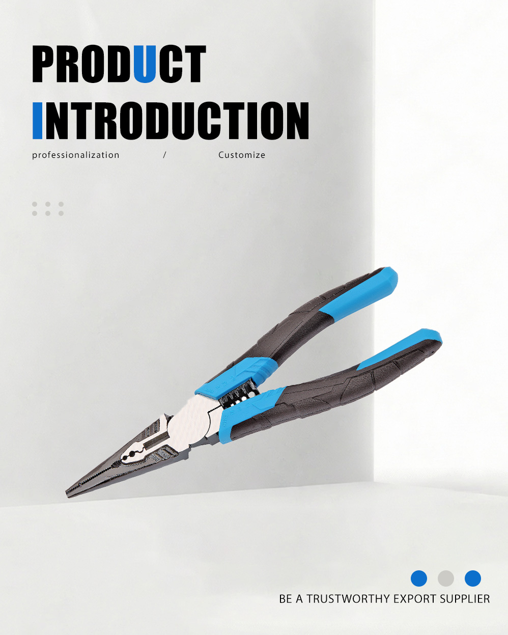 كماشة بإبرة الأنف Offset Needle-Nose Pliers