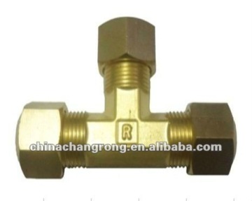 Brass tee fittings/brass bulkhead fittings/brass hex nipple