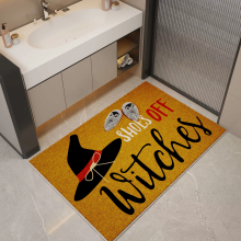 Washable Gothic Home Decor Door Mat: Faux Cashmere and Crystal Velvet Surface