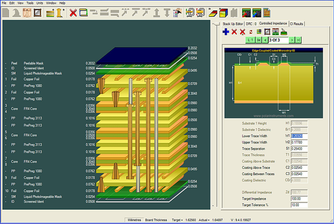 Калькулятор контроля печатной платы PCB Impedance Control calculator