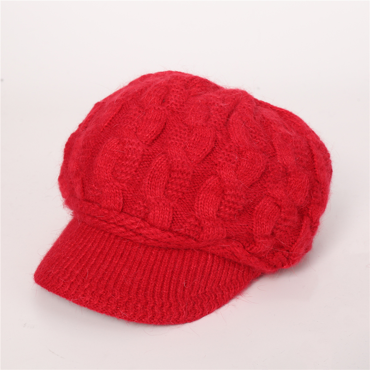 European and American warm rabbit wool knit cap (7)