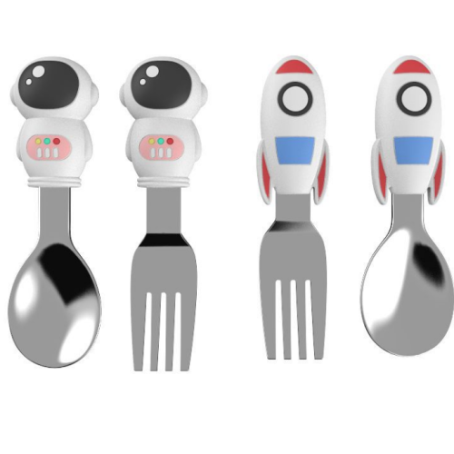 Nueva llegada de silicona bebé LED destete de utensilios para niños pequeños