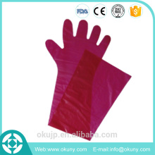 Long PE veterinary gloves