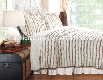 100% polyester microfiber ruffle quilt