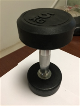Round head plastic covered dumbbell fitness equipment