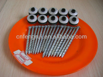 75mm galvanized square twist nails& washer