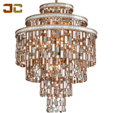 JC LIGHTING Corbett Transitional Crystal Chandelier for Living Room