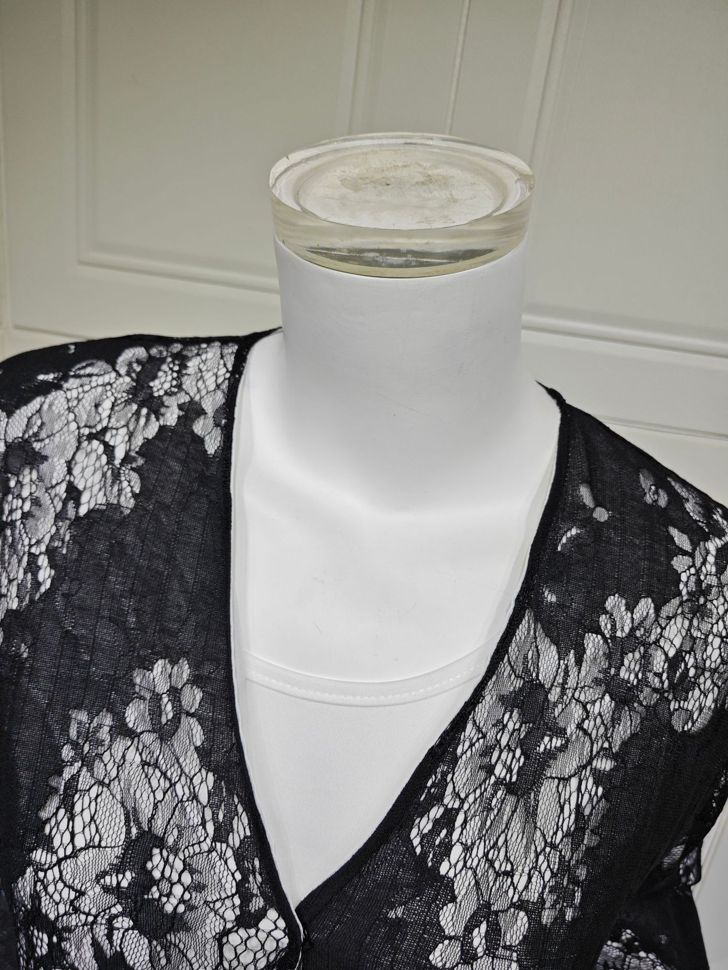 ژاکت کش باف پشمی توری Abaya MQ292 (5) Lace Abaya Cardigan MQ292 (5)