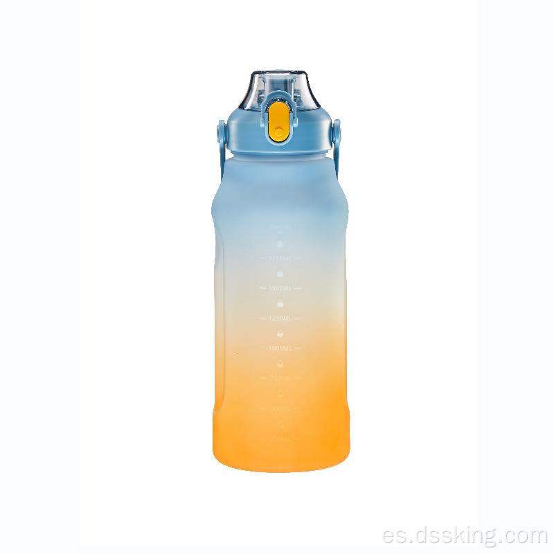 Nueva botella de agua de gradiente helado de 2 litros de agua de 2 litros