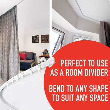 Bendable Curtain Track for Ceiling Mount - Heavy Duty Curved Room Divider