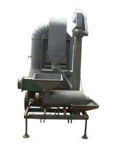 Wheat cleaning machine with wheat huller installed