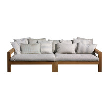 Teak Outdoor Patio Sofa Set with Lounge Chairs