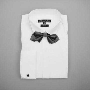 White Color Wrinkle Resistant Mens Tuxedo Shirt