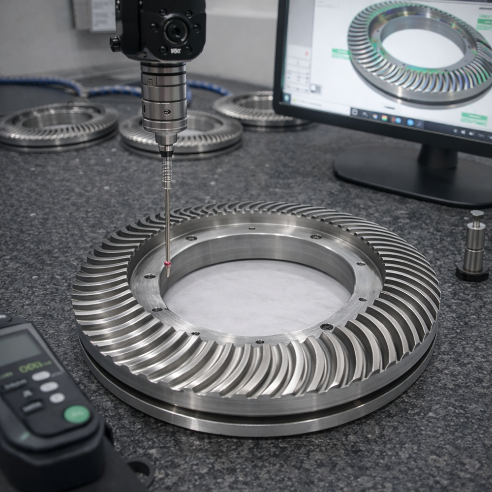 Обработка винтовых зубчатых колес Helical Ring Gear Machining