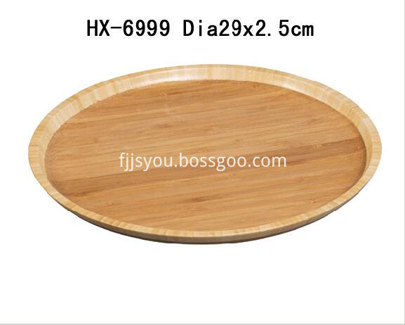 round bamboo party platter