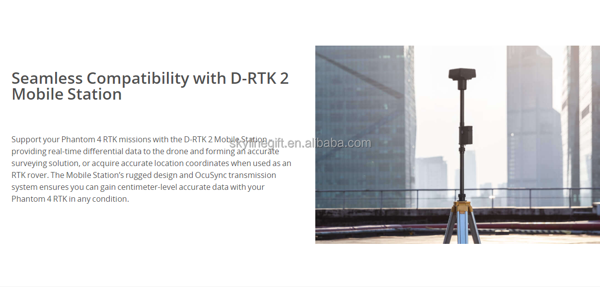 DJI Phantom 4 RTK Mapping DRONE Compatibility with D-RTK 2 Mobile Station P4 RTK Built for Surveyors