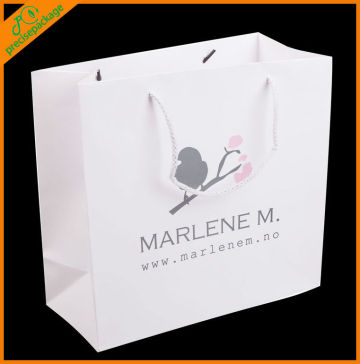 White Laminated Cheap Paper Shopping Bags