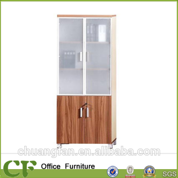 office home furniture living room tall glass display cabinet with 4 doors