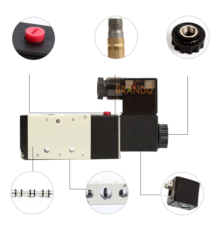 Partial schematic of 4V410-15 pneumatic solenoid valves