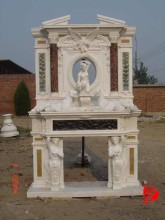 Eagle fireplace mantel