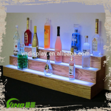 Wood LED Bottle Base , LED Bottle Stand Display , LED Light Bar Display