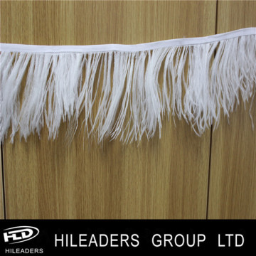 Wholesale One layer White Color Ostrich Feather Trimming