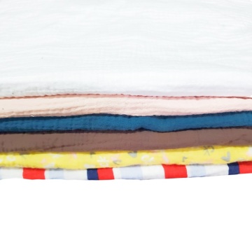 Tejido de muselina de algodón de doble capa para ropa de bebé
