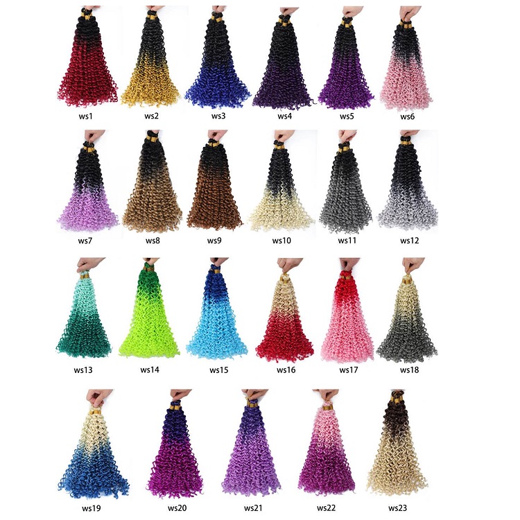 Synthetic Water Wave Crochet braiding braids braid hair