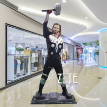 Custom Made Life Size Resin Marvel Action Figure Fiberglass Thor Statue