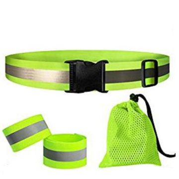 Ceinture taille haute visible élastique en polyester jaune