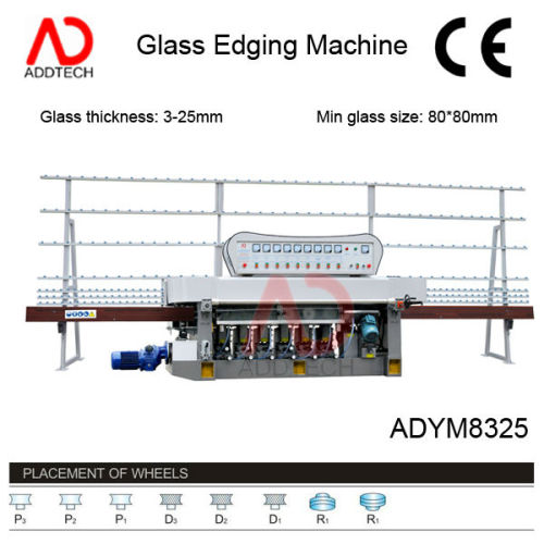 8 motors Horizontal glass shape edging machine