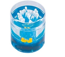 Fancy Clean Liquid Cotton Bud Holder with Various Floaters Inside