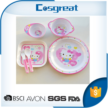 Melamine kids tableware set