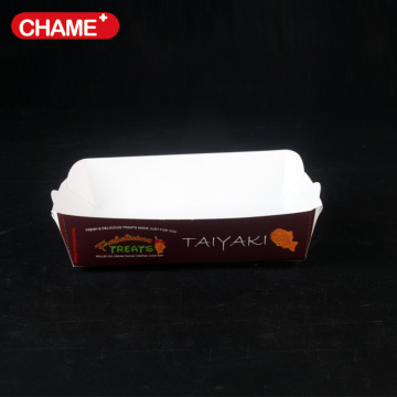Custom printed party paper hot dog food trays serves