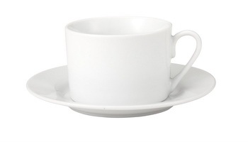 Basic White Tea Cup And Saucer 230cc