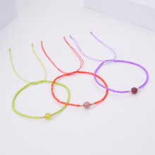 2024 Wholesale Plain Colorful Round Natural Stone Beads Handmade Friendship Bracelets