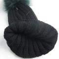 Big Elastic Rib Knit Acrylic Cuff Beanie